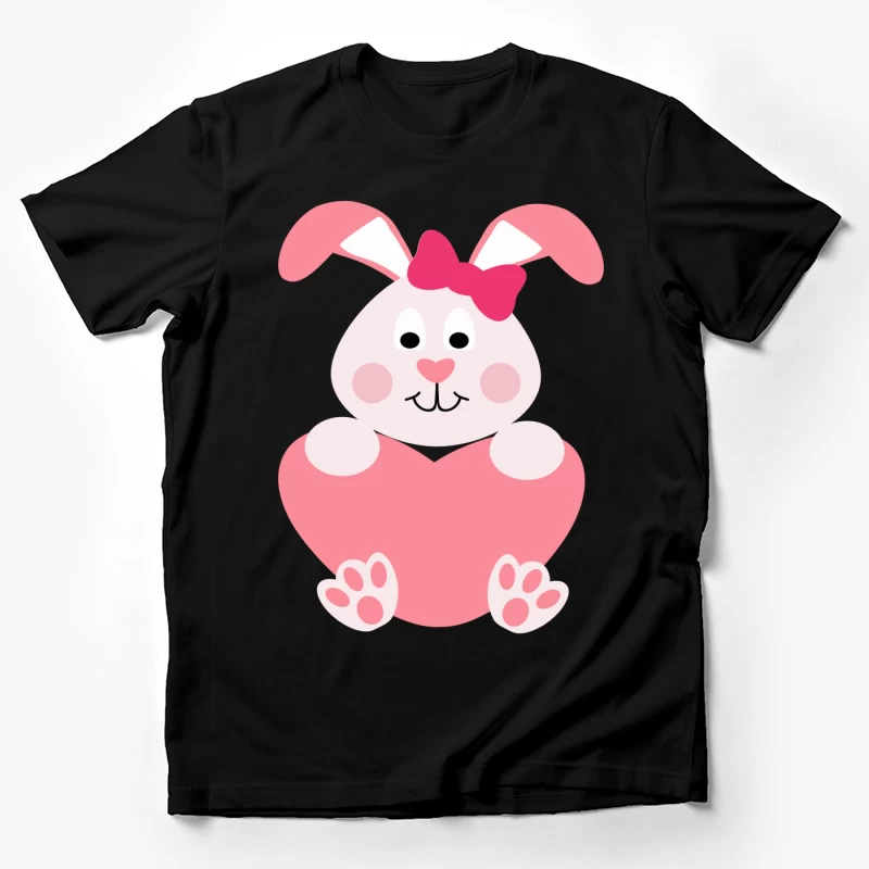 Lapin mignon avec cœur rose Homme T-Shirt