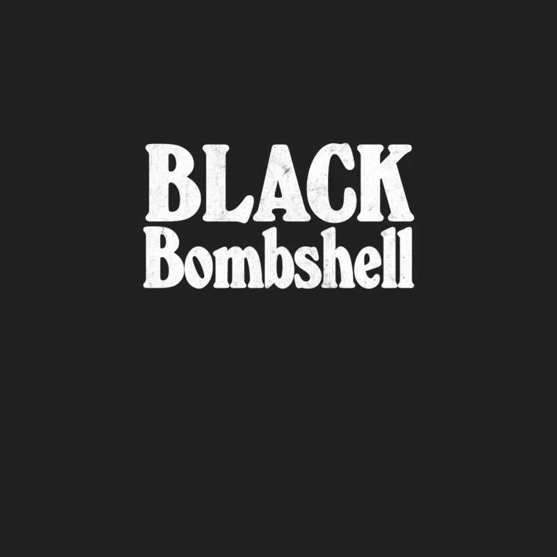 Black Bombshell  Retro Typography Design Bucket Hat
