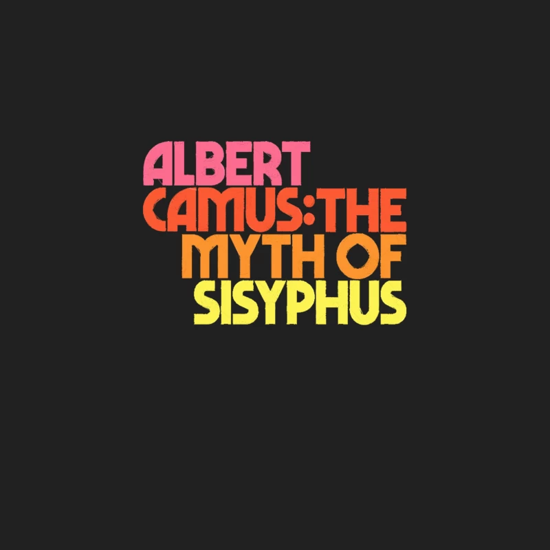 Albert Camus The Myth of Sisyphus Typography Design Bucket Hat