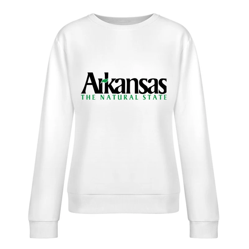 Arkansas Natural State Official Tourism Logo Design Female Pullover Sweatshirt