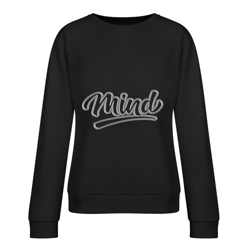 Stylish Typography Design Female Pullover Sweatshirt