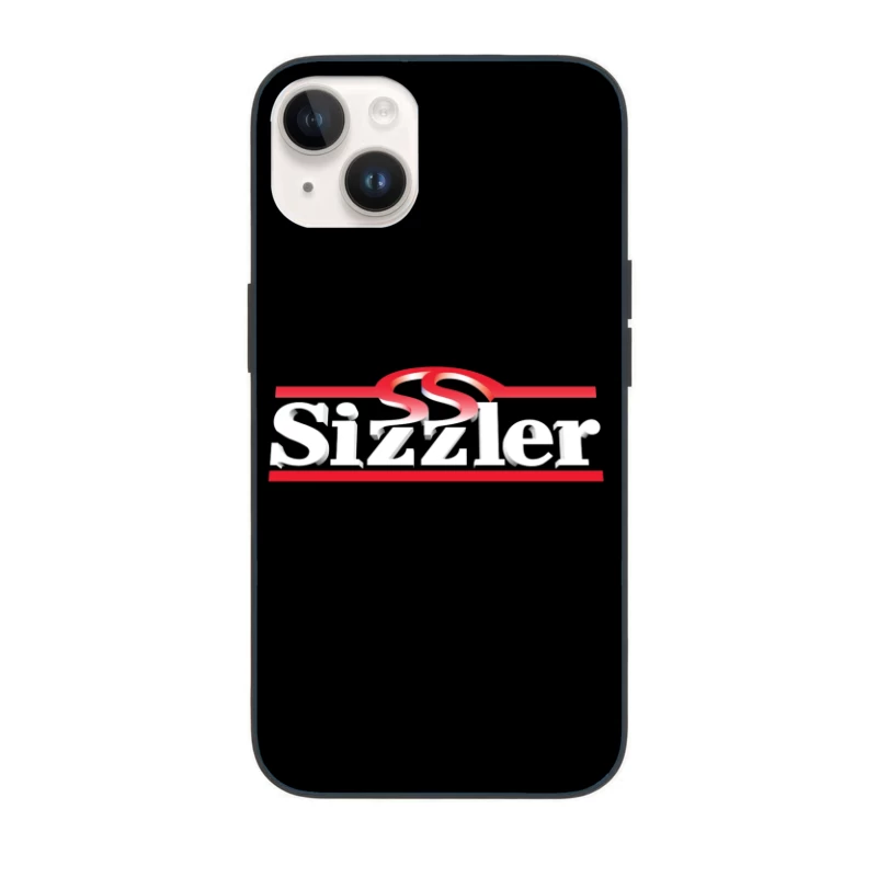 Sizzler Restaurant Chain Logo Design in Red and White iPhone Case