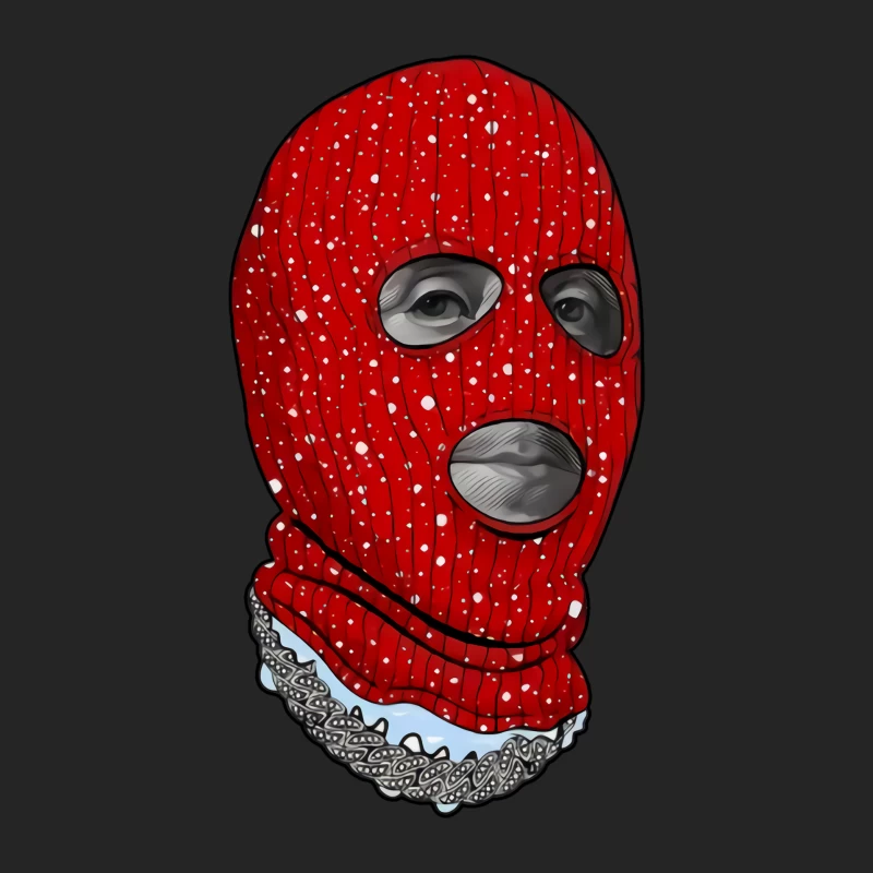 Rotes Skimützenporträt Herren Pullover Sweatshirt