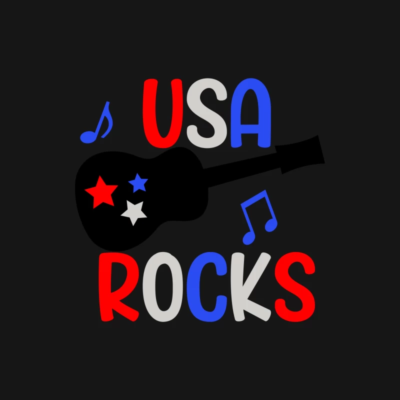 USA Rocks avec Musique et Étoiles Homme Manches Longues T-Shirt