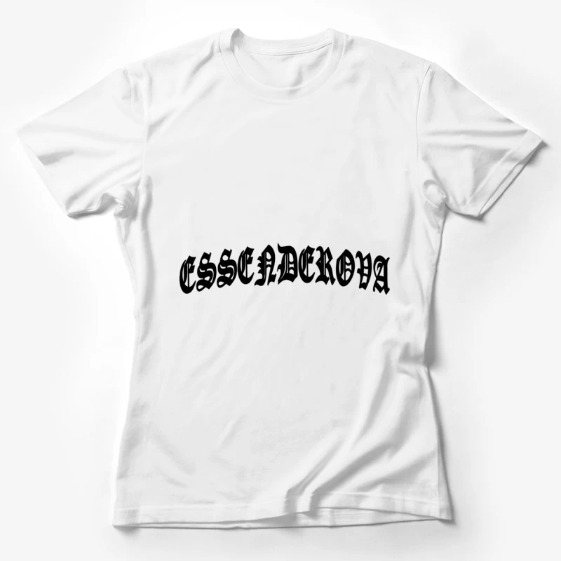 Gothische Schriftzug Damen T-Shirt