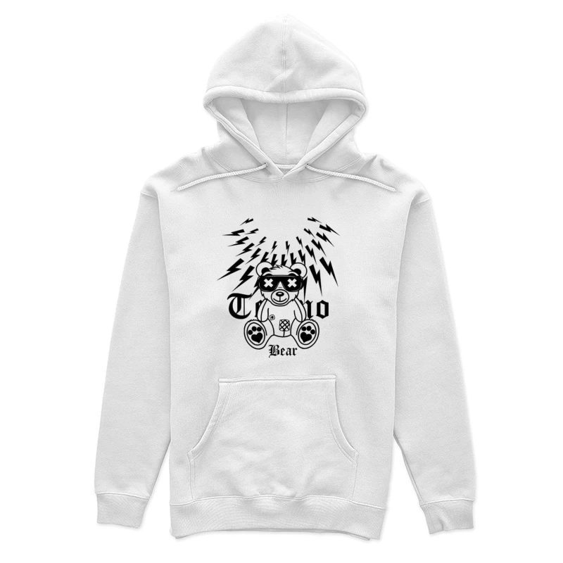 Techno Bär mit Blitzen Damen Pullover Hoodie