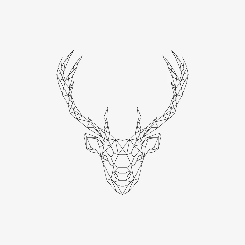 Design géométrique de tête de cerf Homme Sweat-shirt à enfiler
