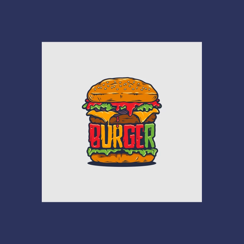 Illustration de burger coloré Femme T-Shirt