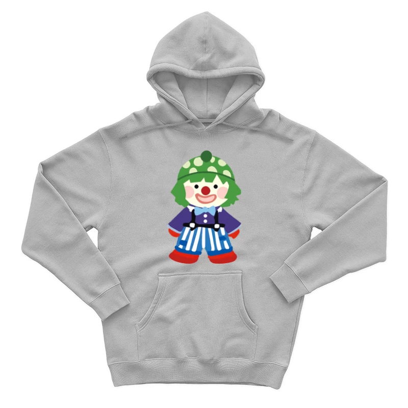 Bunter Clown mit grüner Mütze Herren Pullover Hoodie