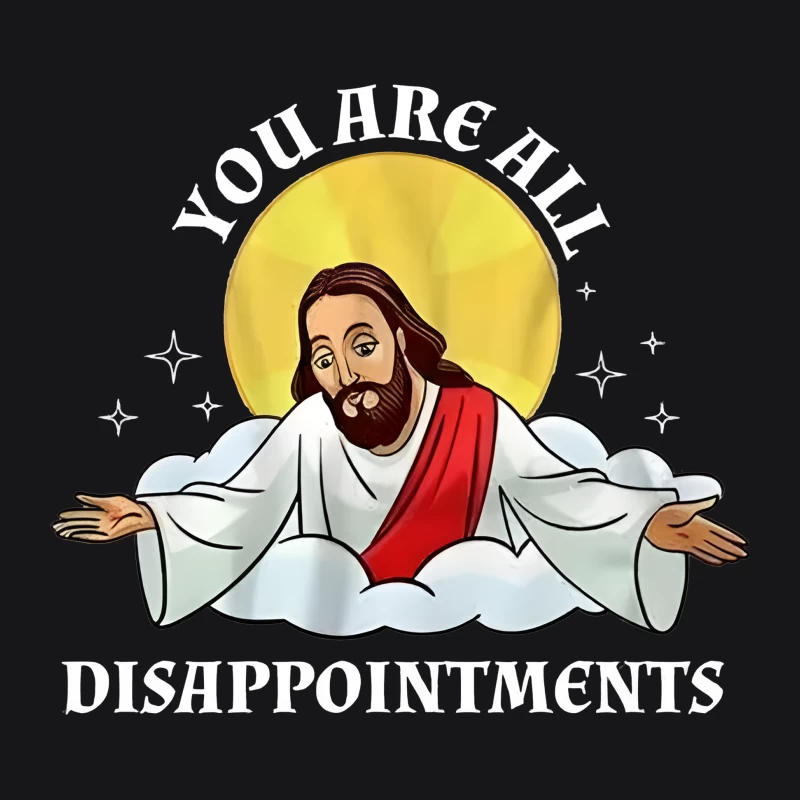 Satirisches Jesus Meme mit Enttäuschungsbotschaft Herren Pullover Hoodie