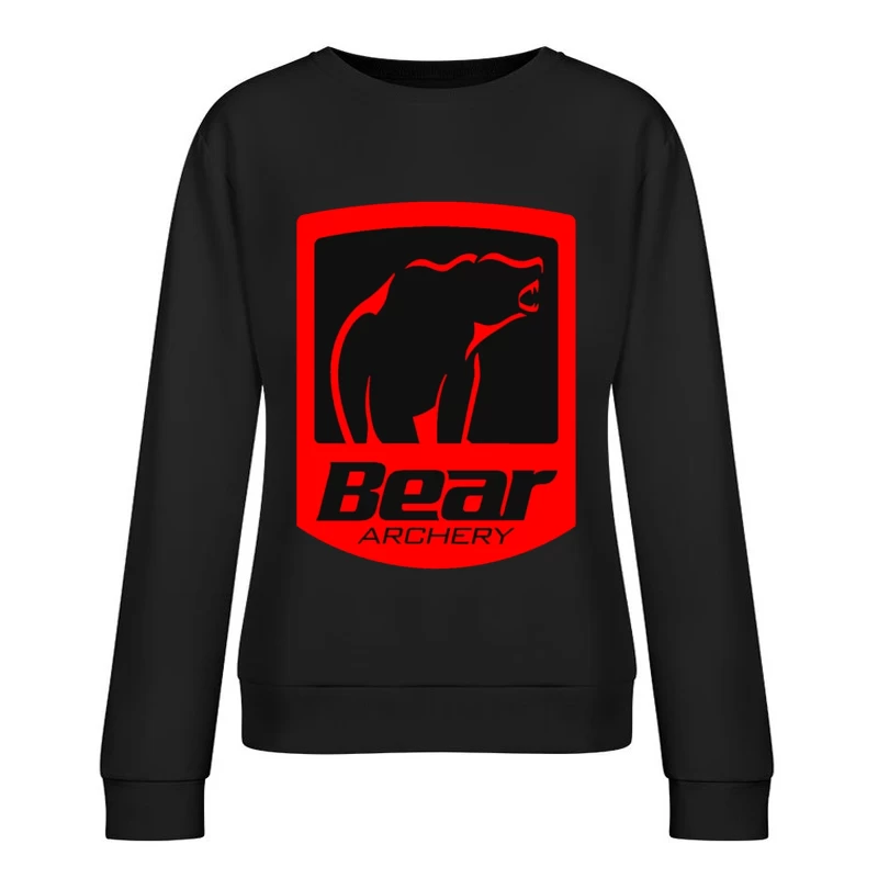 Bear Archery Company Red Logo Design Female Pullover Sweatshirt