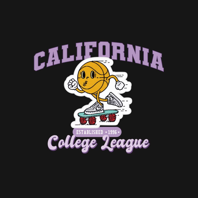 Kalifornische College-Liga Skater Basketballstil Herren T-Shirt