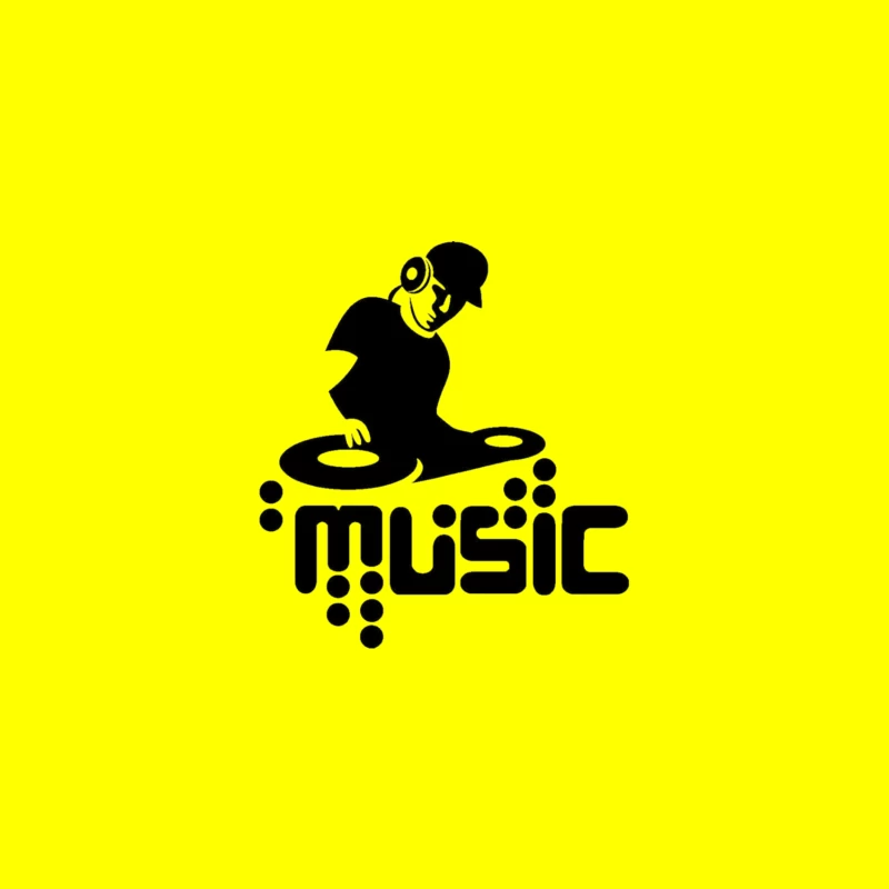 DJ Music Logo Desk Mat