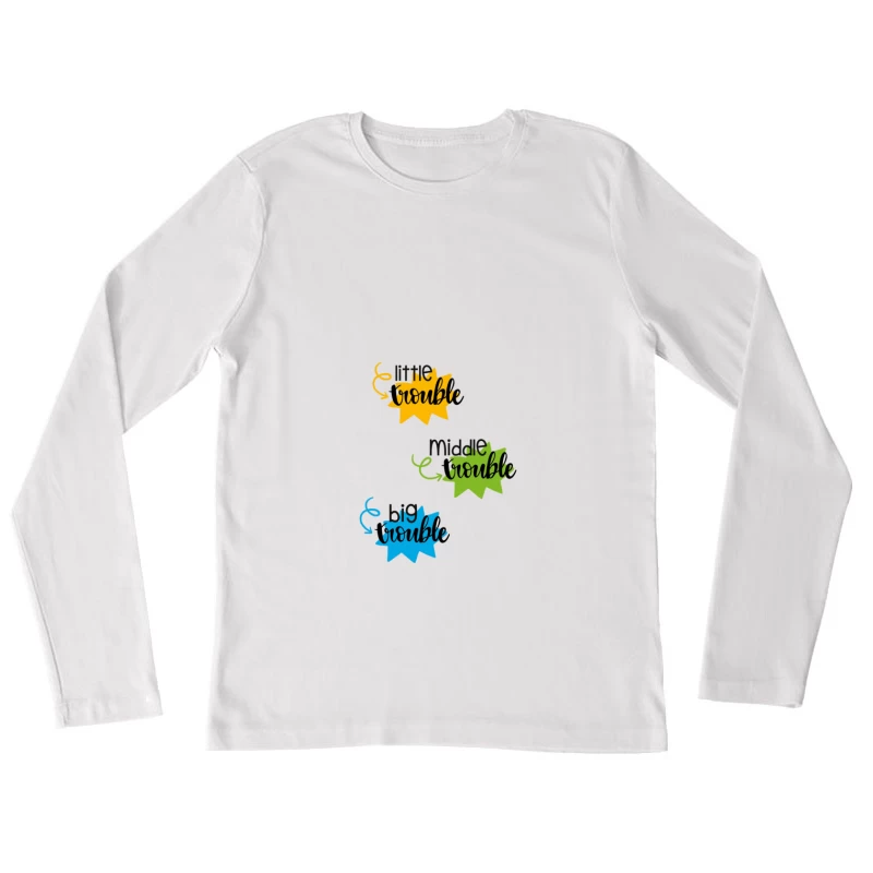 Design charmant avec des étoiles et des mots Femme Manches Longues T-Shirt