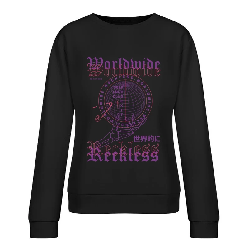 Weltweites Reckless-Design Damen Pullover Sweatshirt