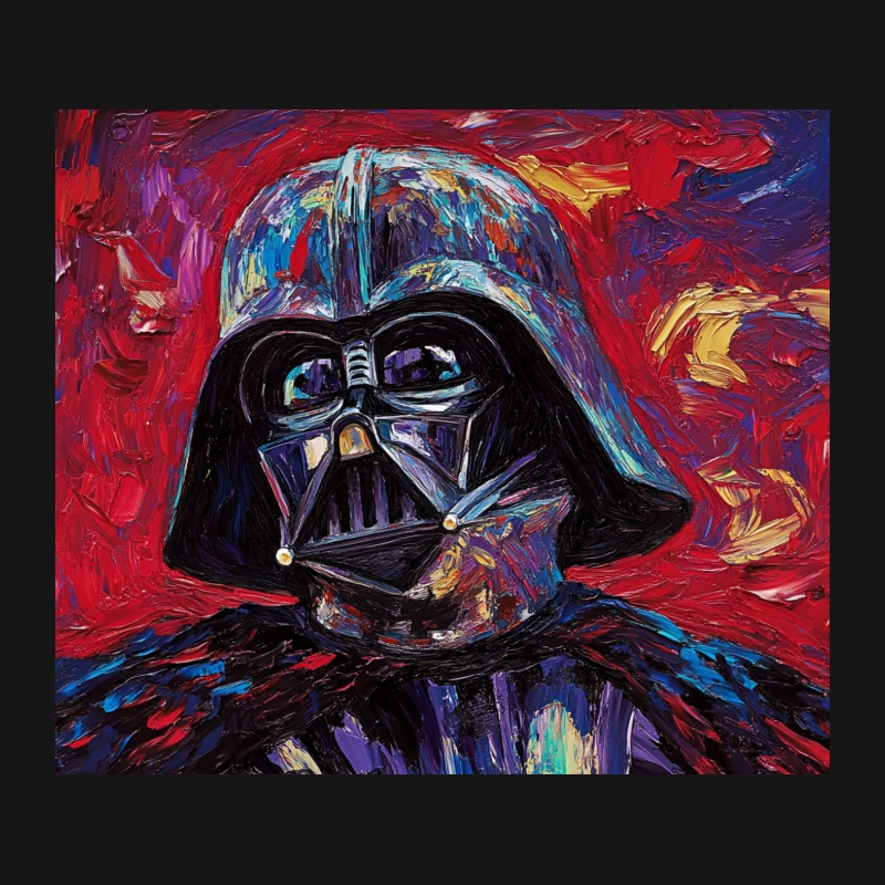 Vibrant Pop Art Painting of Iconic Star Wars Villain Mouse Pad