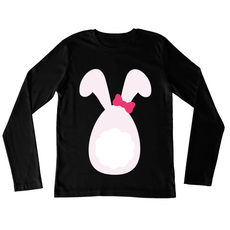 Lapin mignon avec nœud Femme Manches Longues T-Shirt