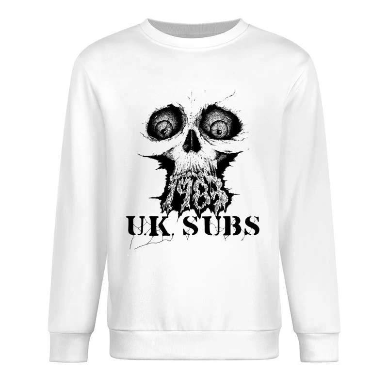 UK Subs Punk Rock Band Gothic Skull Logo Male Pullover Sweatshirt