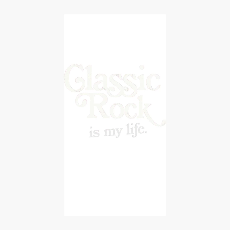 Classic Rock Lifestyle Typography on White iPhone Case