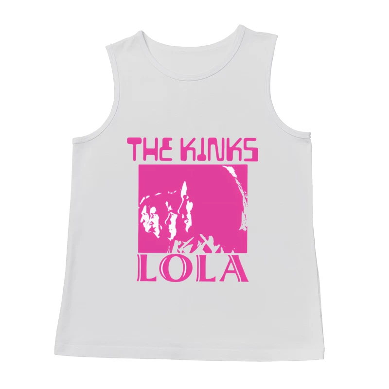 The Kinks 'Lola' Pink Album Cover Art Male Tank Top