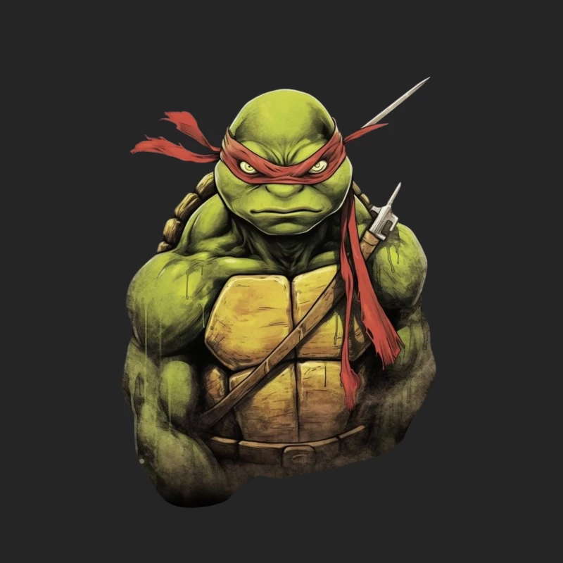 Cool Cartoon Ninja Turtle Character Male Pullover Sweatshirt