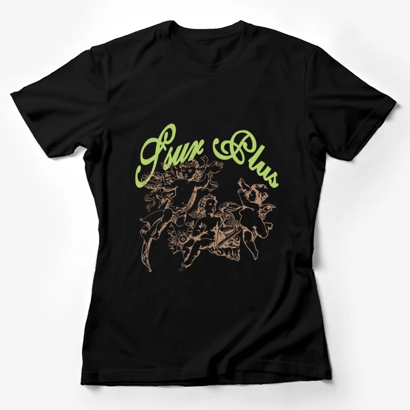 Engel Design mit Schriftzug Damen T-Shirt
