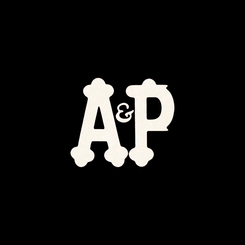 Decorative White AP Letters with Ampersand iPhone Case