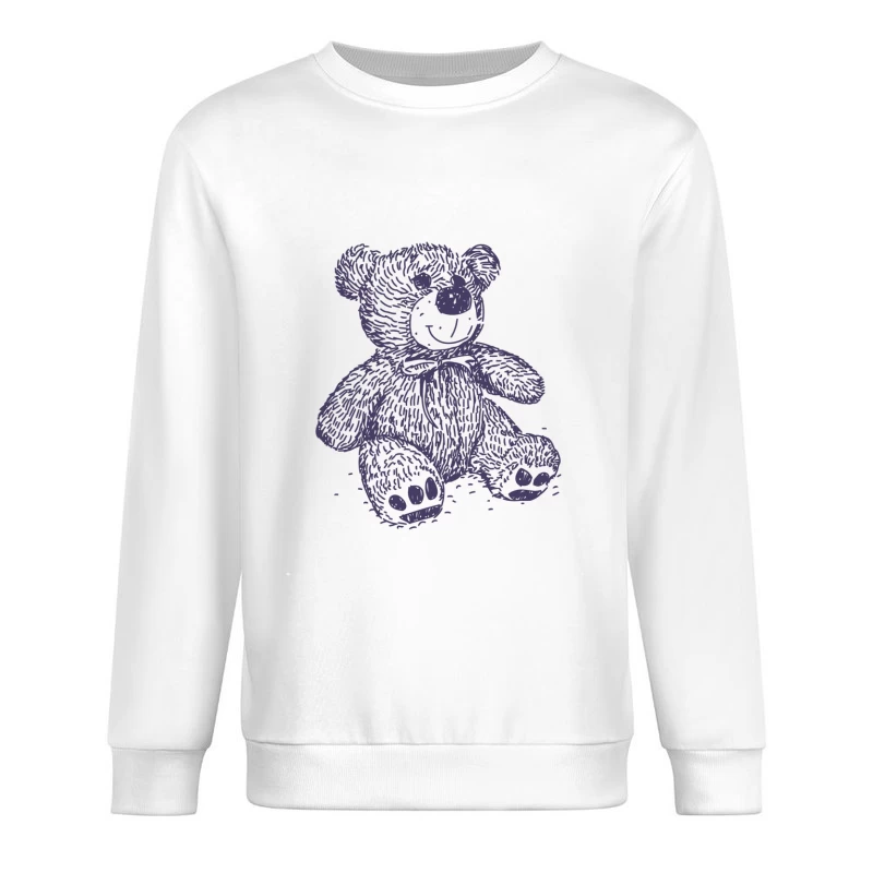 Niedlicher Teddy mit Schleife Herren Pullover Sweatshirt