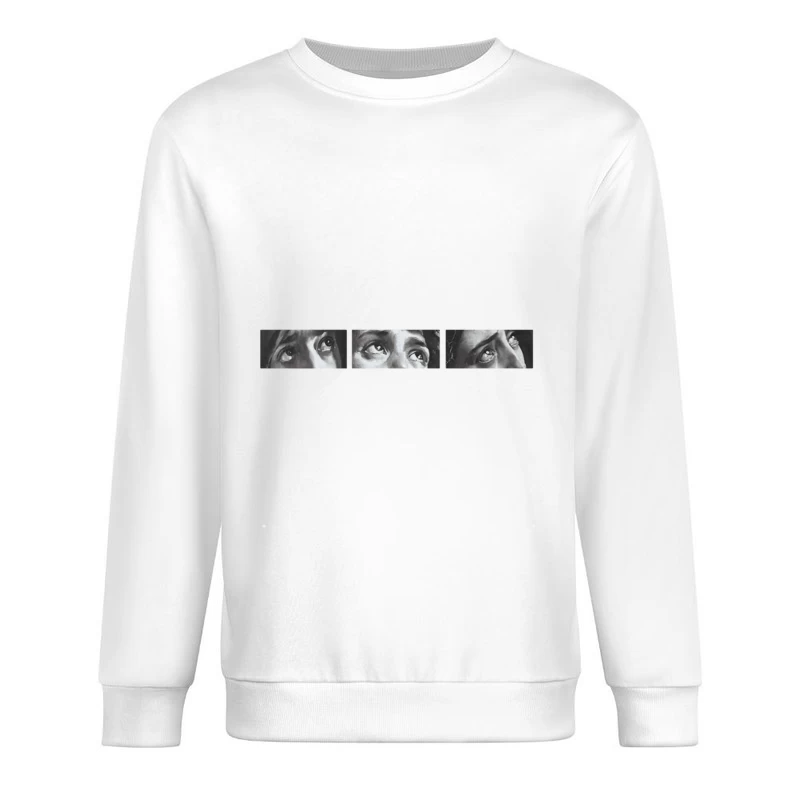 Nahaufnahme von Augen in Kunst Herren Pullover Sweatshirt