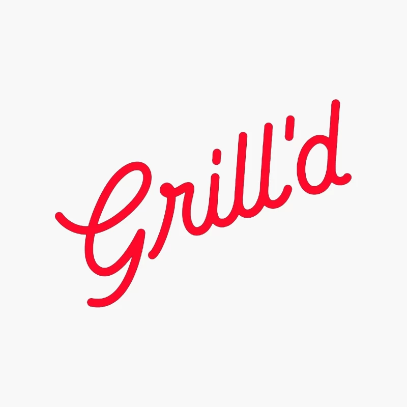 Red Script Logo of Grill'd Restaurant Chain Cotton Tote Bag