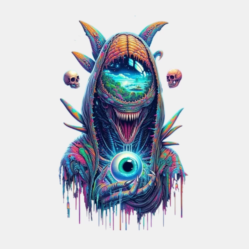 Surreal Cosmic Monster in Vibrant Colors Male Tank Top