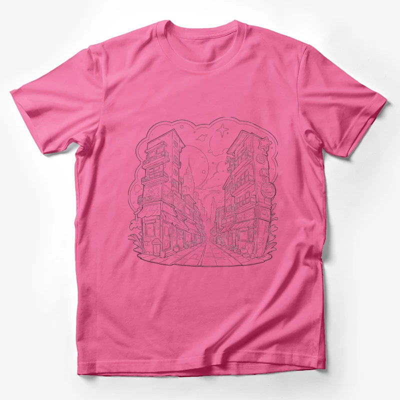 Urban Fantasy Street Scene Male T-Shirt
