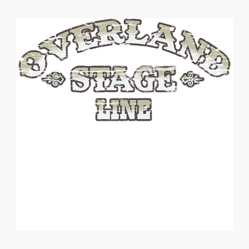 Overland Stage Line, weather board distressed Throw Pillow