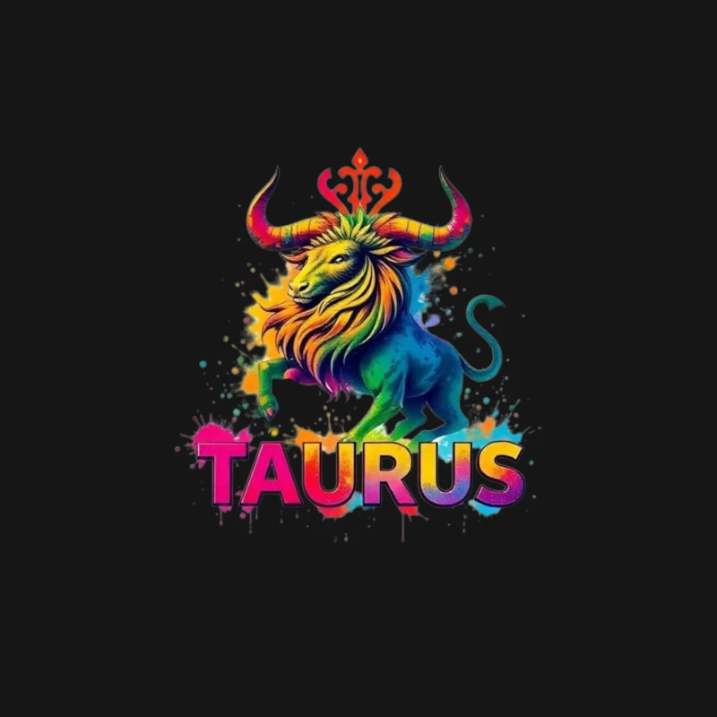 Colorful Taurus Zodiac Illustration Male Long Sleeve T-Shirt