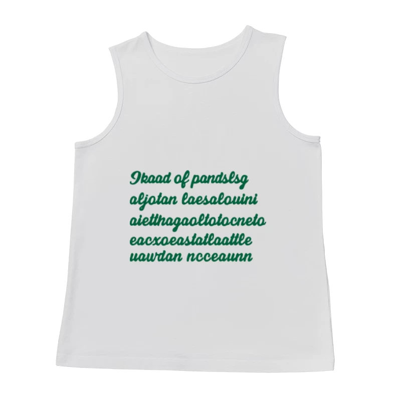 Kursive Kalligrafie in Grün Herren Tanktops