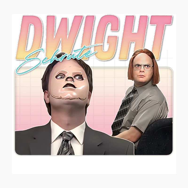 Dwight Schrute  Retro Style Fan Artwork Throw Pillow