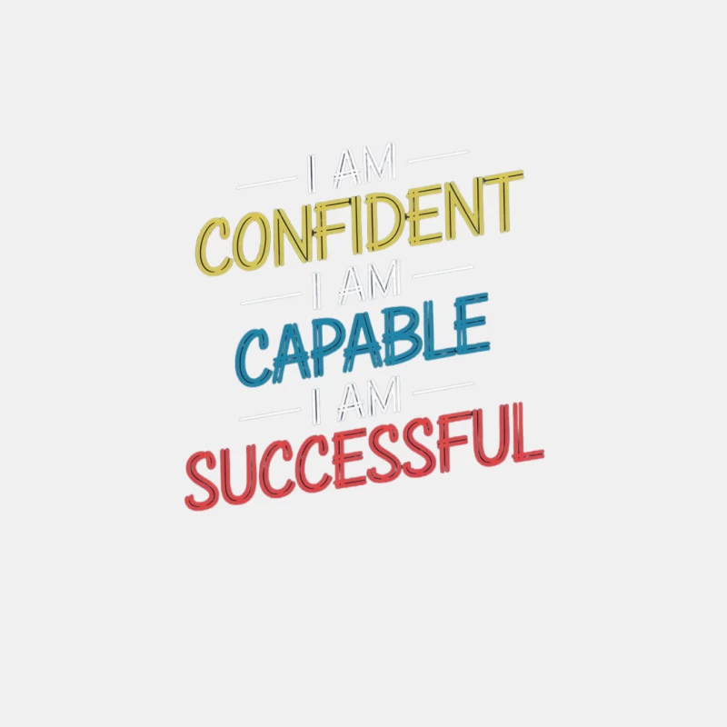 Positive Self-Affirmation Quote for Success and Confidence Male Tank Top