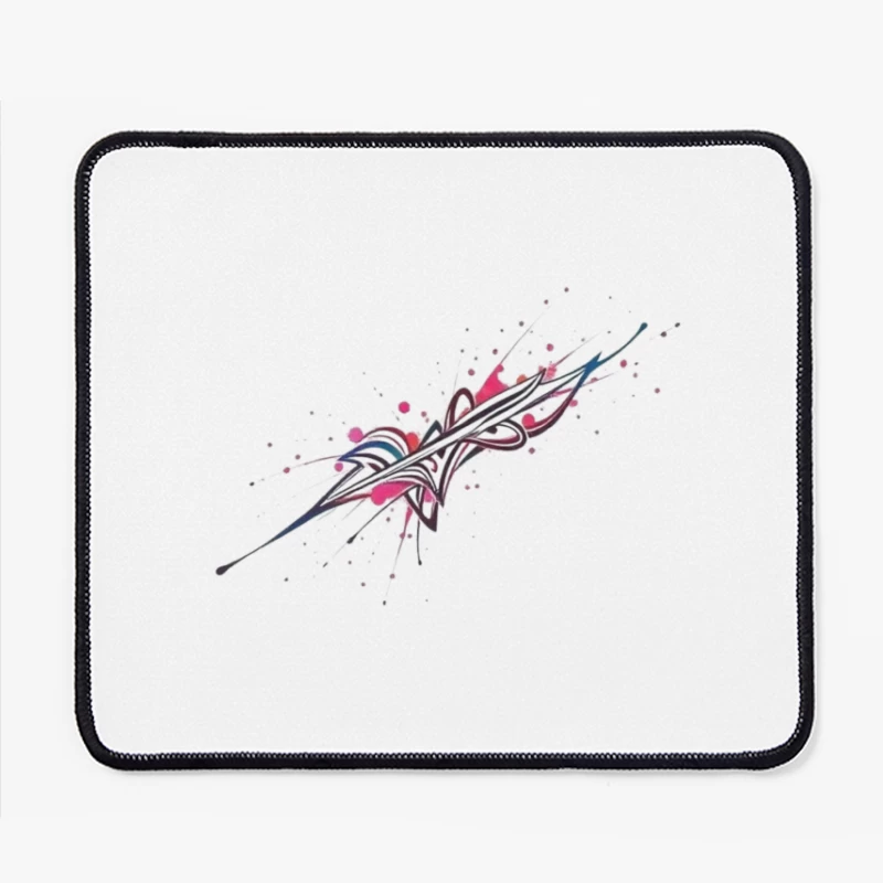 Abstract Colorful Splash Design Mouse Pad