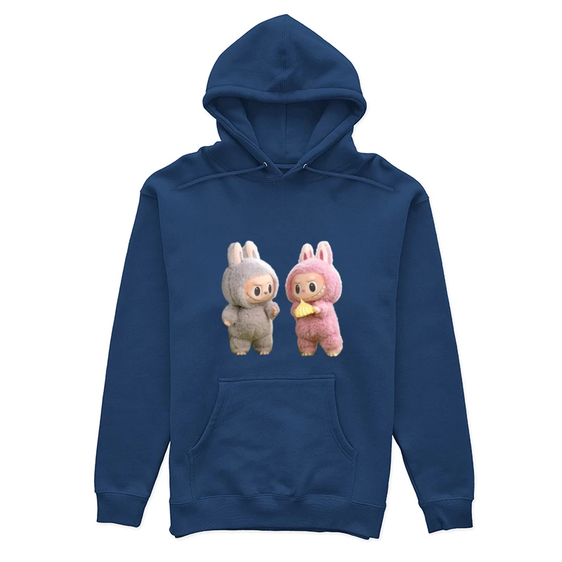 Niedliche Hasenfiguren mit Dessert Damen Pullover Hoodie