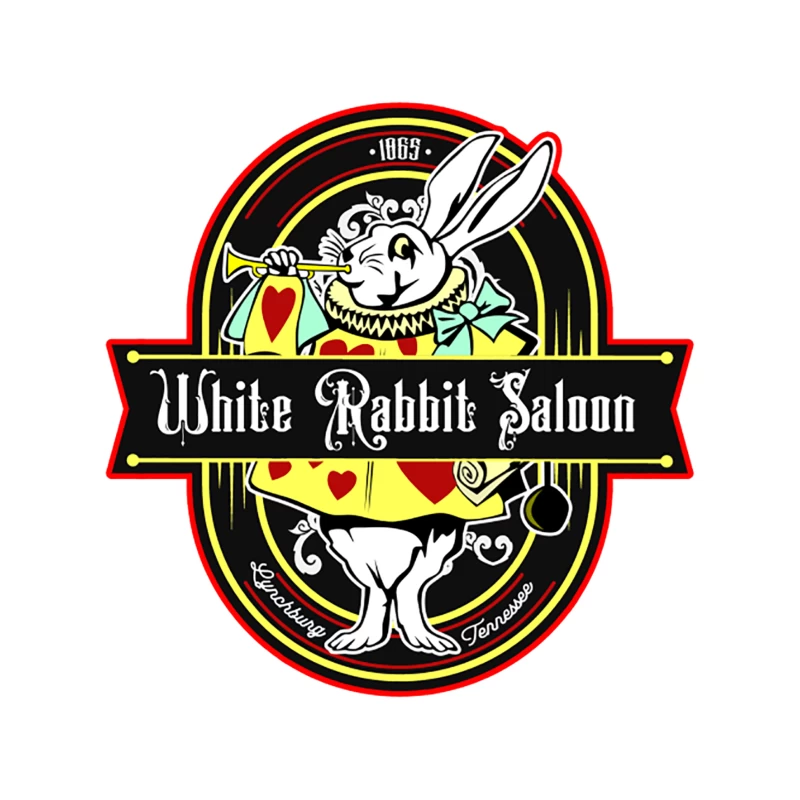White Rabbit Saloon, weathered board distressed Tapestry