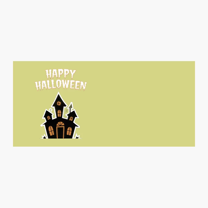 Spooky Halloween Haunted House Greeting Illustration Coffee Mug