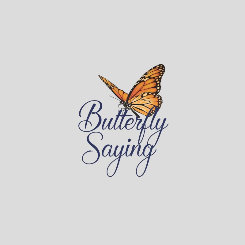 Monarch Butterfly Logo with Elegant Typography Baseball Cap