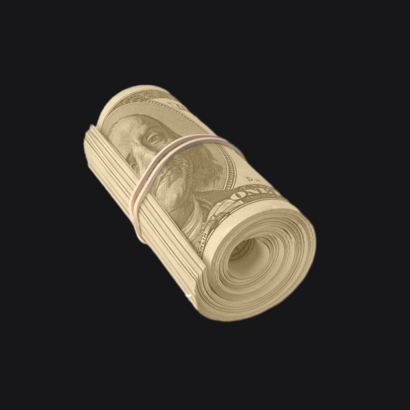 Rouleau de billets en dollars avec élastique Homme Sweat à capuche