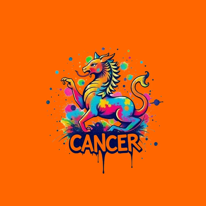 Astrological Cancer Zodiac Illustration Throw Pillow
