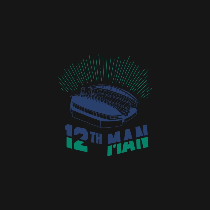 Seattle Seahawks' 12th Man Stadium Illustration Desk Mat