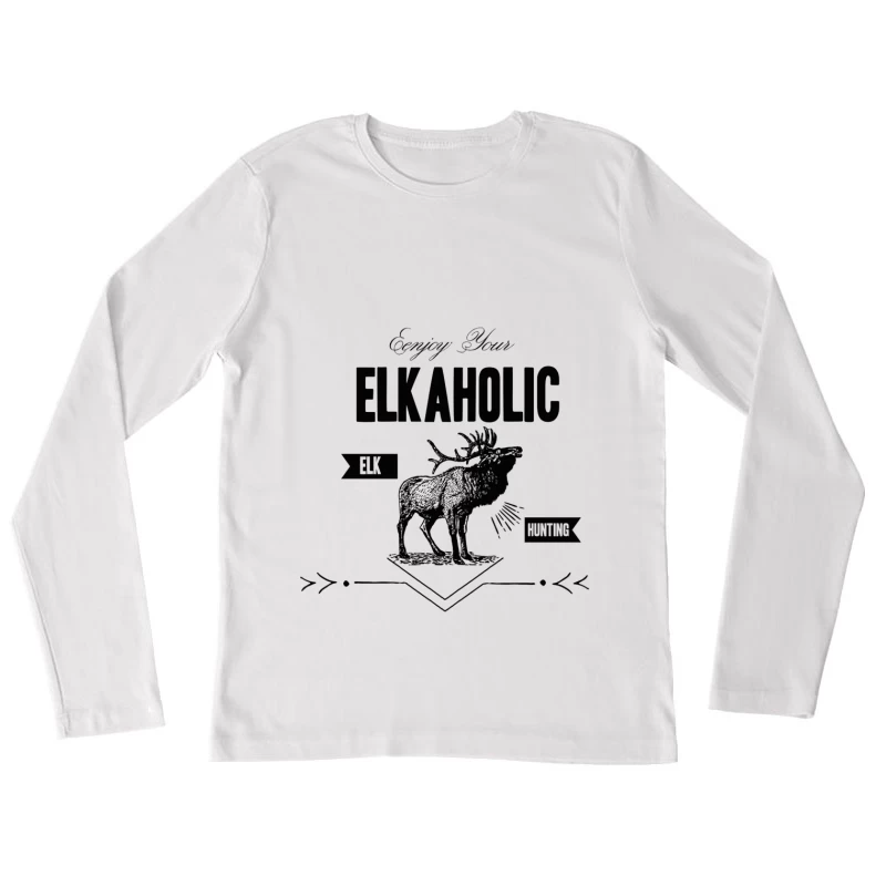 Design Élégant pour Amateurs d'Elans Femme Manches Longues T-Shirt