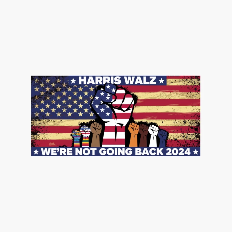 Diverse Unity in 2024 American Political Campaign Cotton Tote Bag