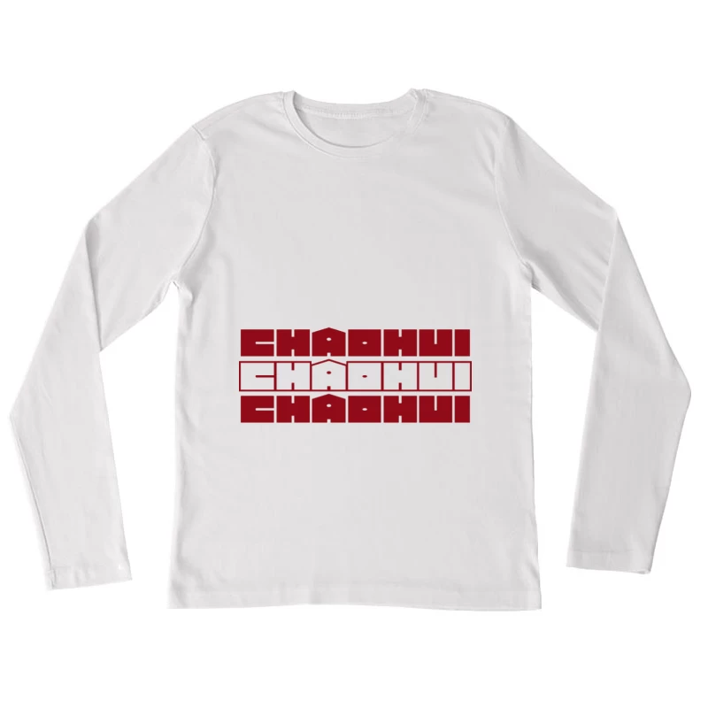 Modernes Chaohui Logo Design Damen Langarm T-Shirt