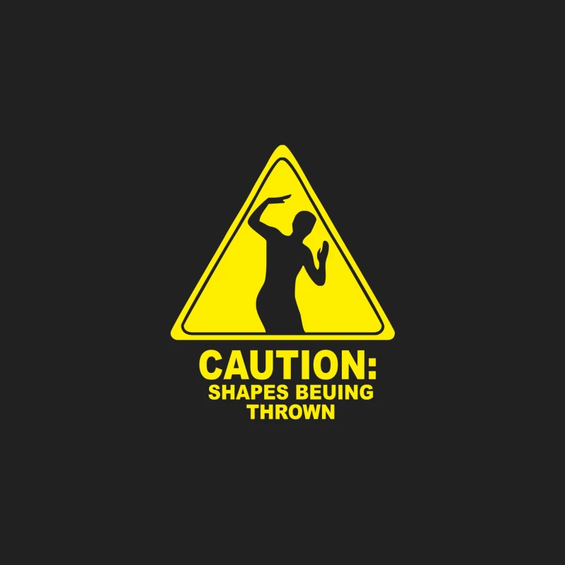 CAUTION SHAPES BEING THROWN PRINTED Bucket Hat