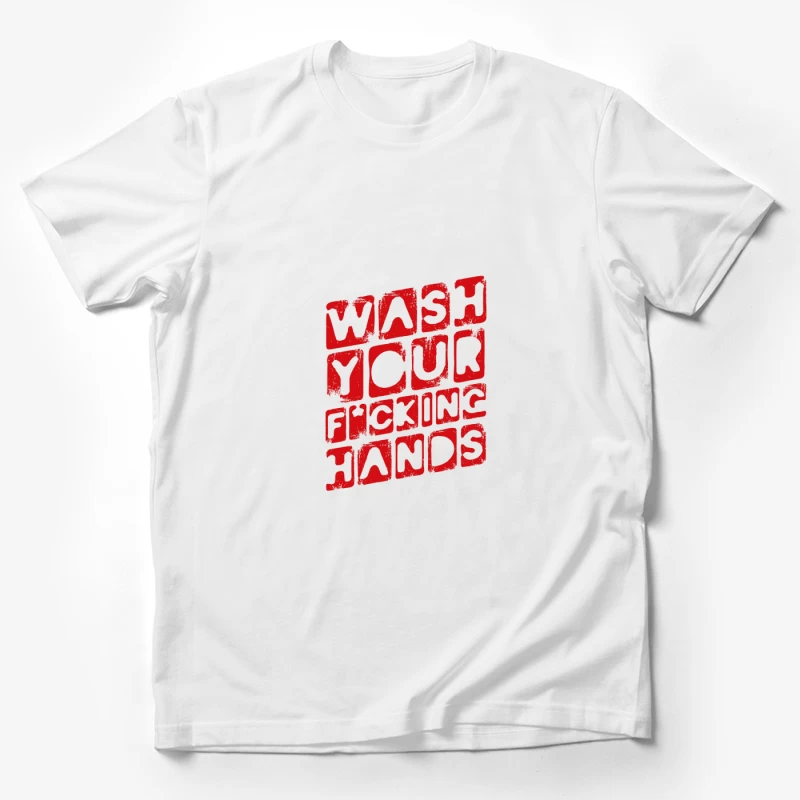 Affiche humoristique sur l'hygiène des mains Homme T-Shirt